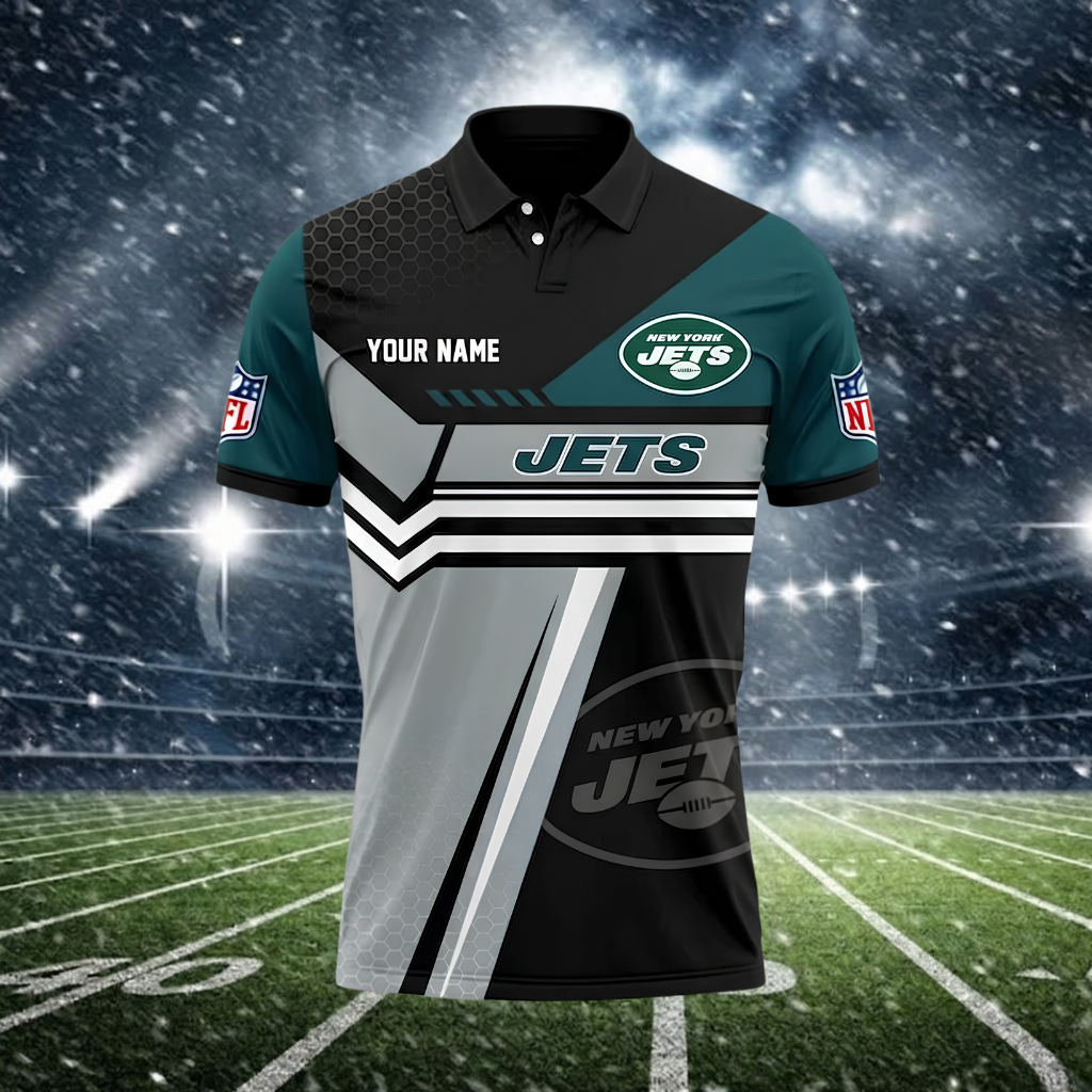 LIMITED EDITION - NEW CUSTOMIZED NFL25 NYJ NEW YORK JETS POLO SHIRT