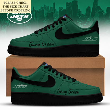 LIMITED EDITION - NEW CUSTOMIZED NFL25 NYJ NEW YORK JETS AF1 SHOES