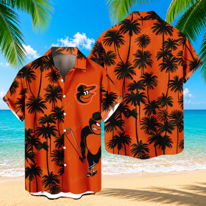LIMITED EDITION - NEW CUSTOMIZED MLB25 BOS BALTIMORE ORIOLES UNISEX HAWAIIAN SHIRT