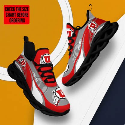 LIMITED EDITION - NEW CUSTOMIZED NCAA FBS25 UTU UTAH UTES CLUNKY SNEAKERS