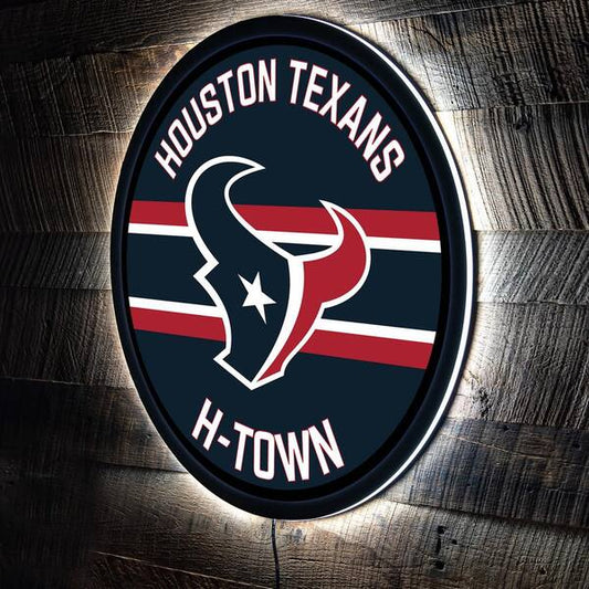 LIMITED EDITION - NEW PREMIUM NFL15 HTT HOUSTON TEXANS LED LIGHT WALL DECOR