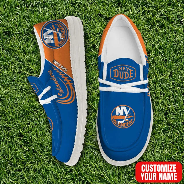 [SUPER SALE] NEW CUSTOMIZED NHL25 NYI NEW YORK ISLANDERS PREMIUM LOAFER SHOES