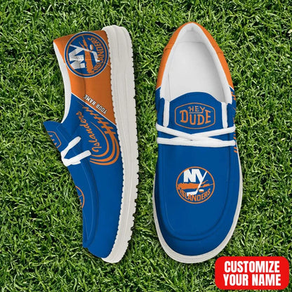 [SUPER SALE] NEW CUSTOMIZED NHL25 NYI NEW YORK ISLANDERS PREMIUM LOAFER SHOES