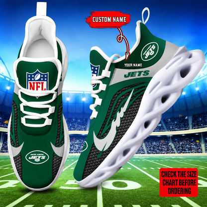 [SPECIAL OFFER] NEW CUSTOMIZED NFL25 NYJ NEW YORK JETS UNISEX CLUNKY SNEAKERS
