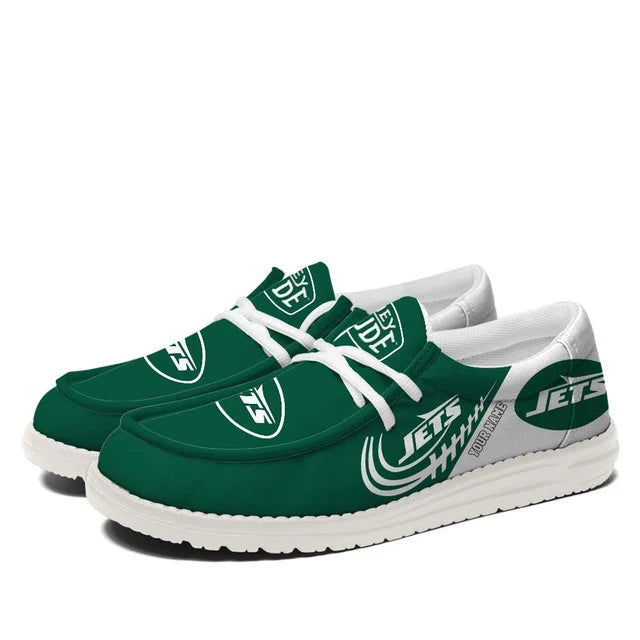 [SPECIAL OFFER] NEW CUSTOMIZED NFL25 NYJ NEW YORK JETS LOAFER SHOES