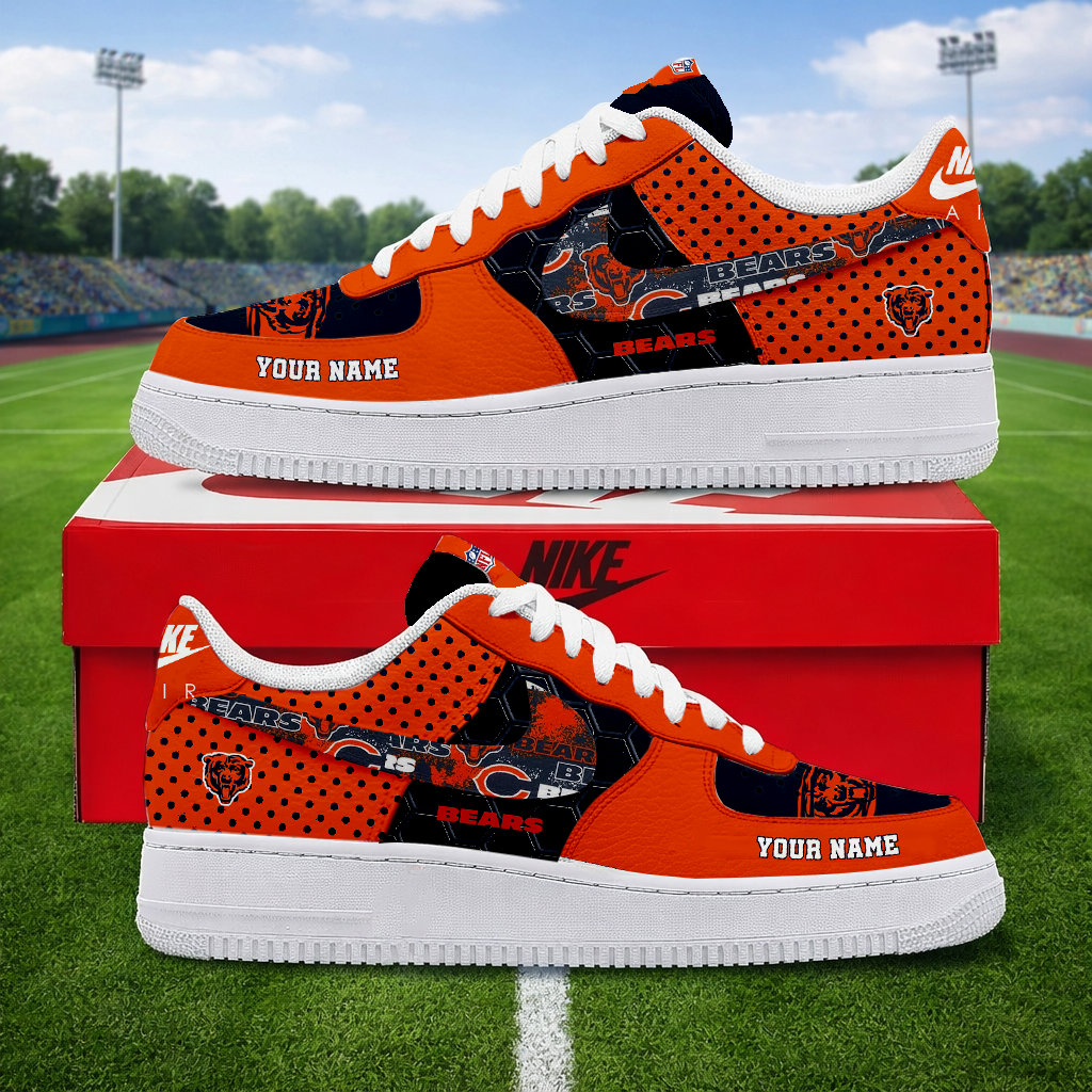 LIMITED EDITION - NEW CUSTOMIZED NFL26 CCB CHICAGO BEARS AF1 SNEAKERS
