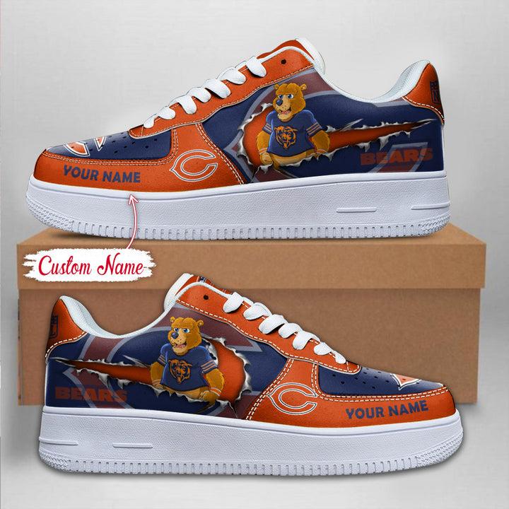 LIMITED EDITION - NEW CUSTOMIZED NFL26 CCB CHICAGO BEARS AF1 SNEAKERS