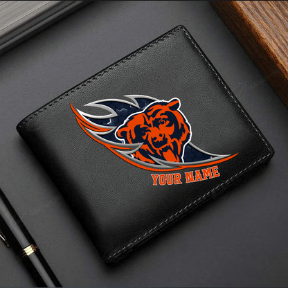 LIMITED EDITION - NEW CUSTOMIZED NFL26 CCB CHICAGO BEARS LEATHER WALLET
