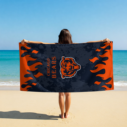 LIMITED EDITION - NEW CUSTOMIZED NFL26 CCB CHICAGO BEARS BEACH TOWEL FOR FAN