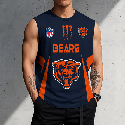LIMITED EDITION - NEW CUSTOMIZED NFL26 CCB CHICAGO BEARS MEN'S GYM SHIRT