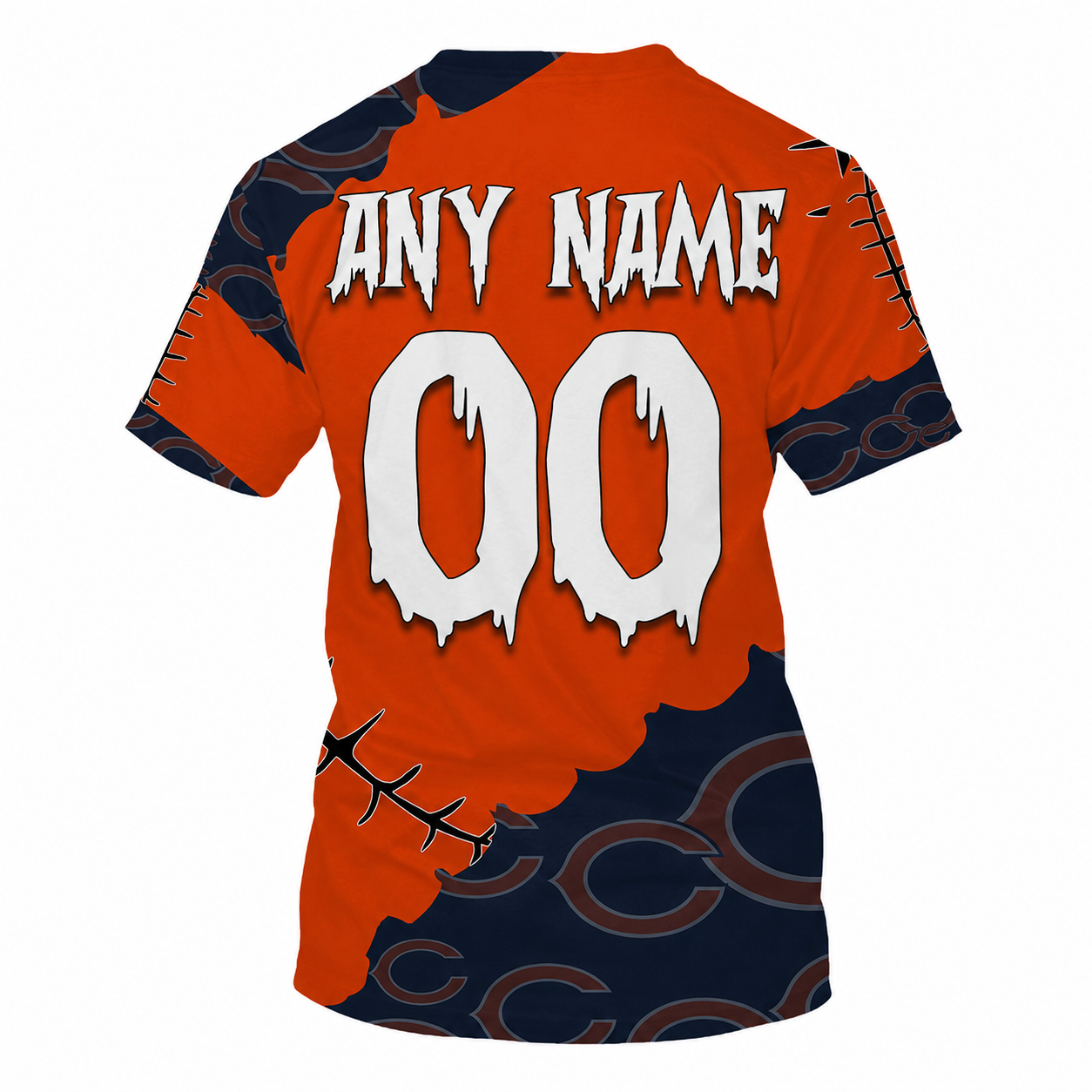 LIMITED EDITION - NEW CUSTOMIZED NFL26 CCB CHICAGO BEARS HALLOWEEN SKULL APPAREL FOR FANS