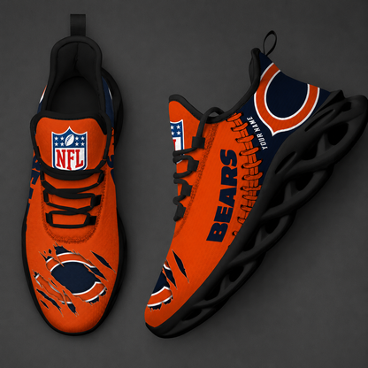 LIMITED EDITION - NEW CUSTOMIZED NFL26 CCB CHICAGO BEARS UNISEX MAX SOUL SHOES