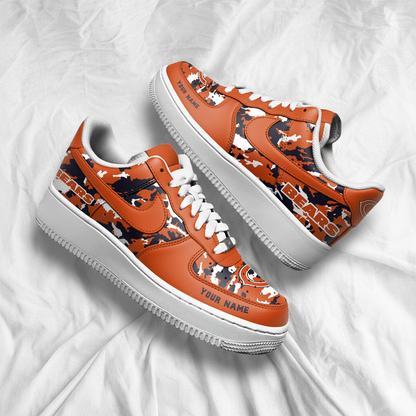 LIMITED EDITION - NEW CUSTOMIZED NFL26 CCB CHICAGO BEARS AF1 SNEAKERS
