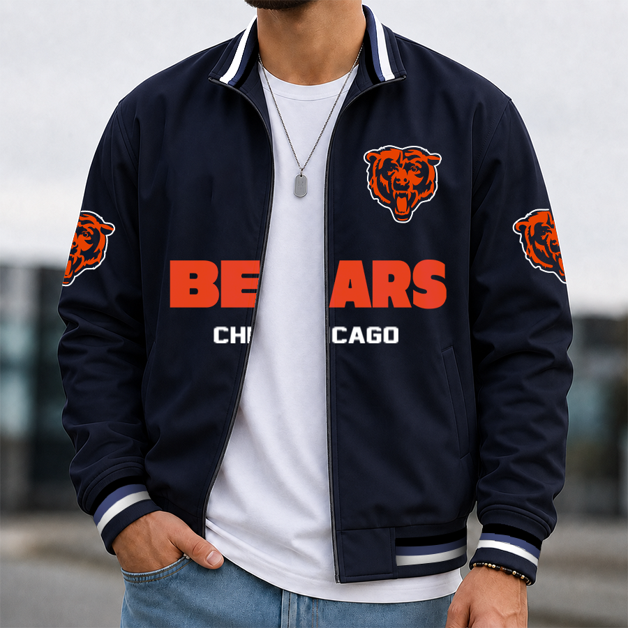 [SPECIAL OFFER] NEW CUSTOMIZED NFL26 CCB CHICAGO BEARS MEN'S CASUAL JACKET