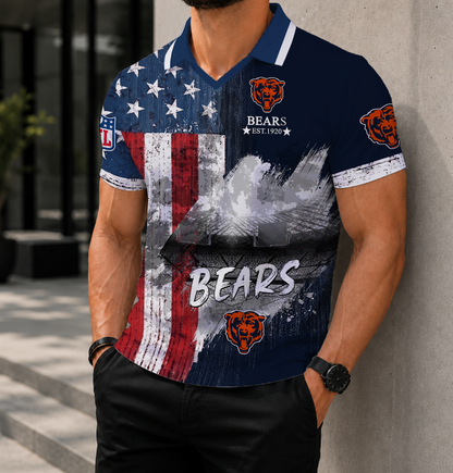 SPECIAL EDITION - NEW CUSTOMIZED NFL26 CCB CHICAGO BEARS POLO SHIRT