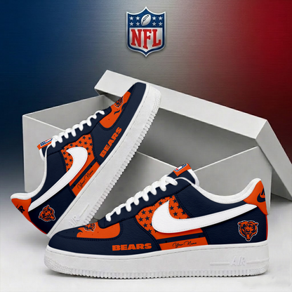 LIMITED EDITION - NEW CUSTOMIZED NFL26 CCB CHICAGO BEARS AF1 SHOES