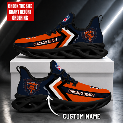 LIMITED EDITION - NEW CUSTOMIZED NFL26 CCB CHICAGO BEARS UNISEX MAX SOUL SHOES