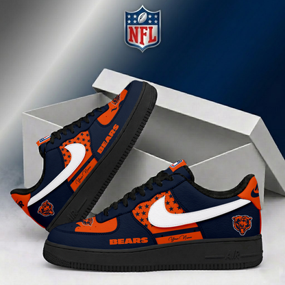 LIMITED EDITION - NEW CUSTOMIZED NFL26 CCB CHICAGO BEARS AF1 SHOES