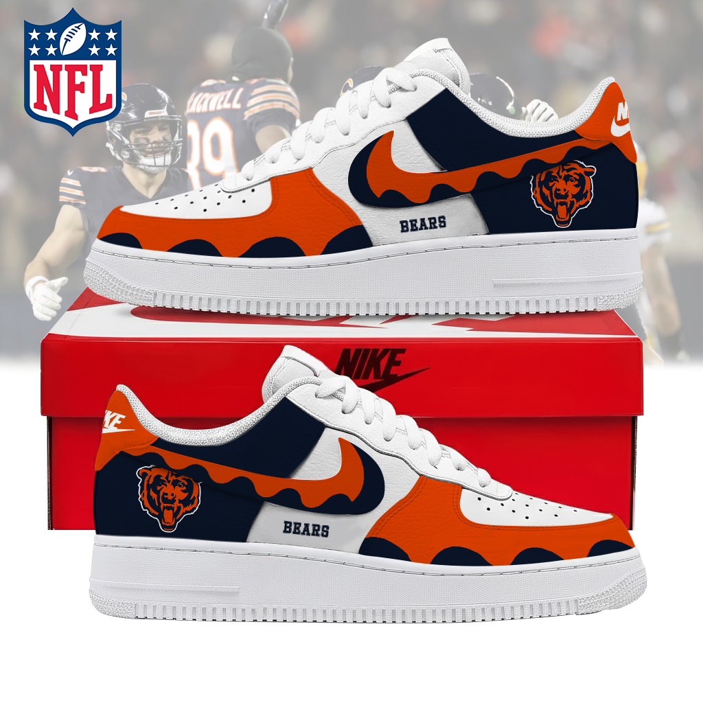 FINAL CLEARANCE - NEW CUSTOMIZED NFL26 CCB CHICAGO BEARS AF1 SNEAKERS