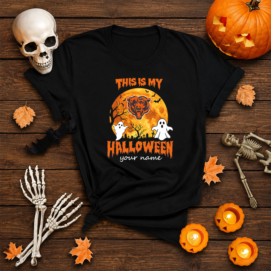 [SPECIAL OFFER] NEW CUSTOMIZED NFL26 CCB CHICAGO BEARS  HALLOWEEN T-SHIRT, HOODIE & ZIP HOODIE