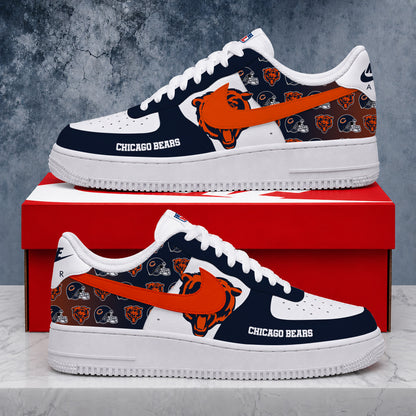 VIRAL EDITION - NEW CUSTOMIZED NFL26 CCB CHICAGO BEARS AF1 SHOES