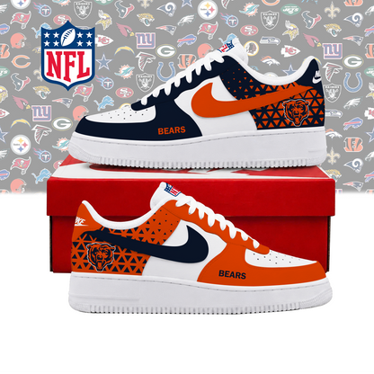 LIMITED EDITION - NEW CUSTOMIZED NFL26 CCB CHICAGO BEARS AF1 SHOES