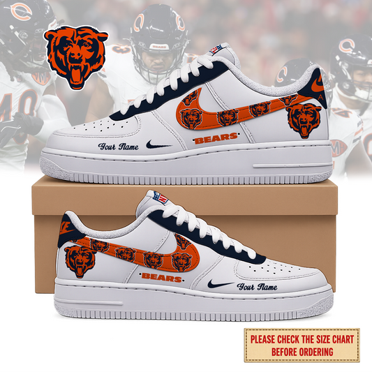 LIMITED EDITION - NEW CUSTOMIZED NFL26 CCB CHICAGO BEARS AF1 SHOES