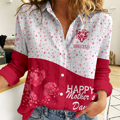 LIMITED EDITION - NEW CUSTOMIZED NFL26 CCB CHICAGO BEARS WOMEN'S CASUAL SHIRT FOR MOTHER'S DAY
