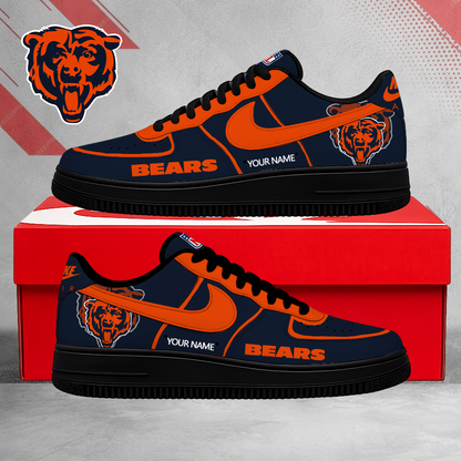 SPECIAL EDITION - NEW CUSTOMIZED NFL26 CCB CHICAGO BEARS AF1 SHOES