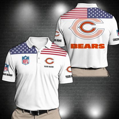 LIMITED EDITION - NEW CUSTOMIZED NFL26 CCB CHICAGO BEARS POLO SHIRT