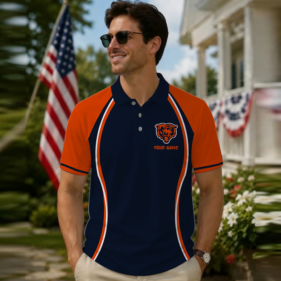 [SPECIAL OFFER] NEW CUSTOMIZED NFL26 CCB CHICAGO BEARS POLO SHIRT