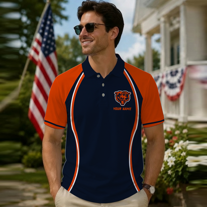 [SPECIAL OFFER] NEW CUSTOMIZED NFL26 CCB CHICAGO BEARS POLO SHIRT