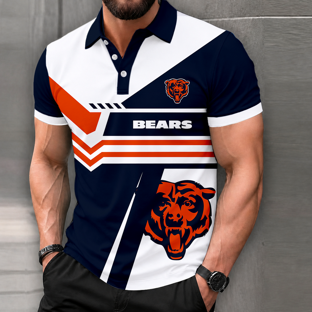 LIMITED EDITION - NEW CUSTOMIZED NFL26 CCB CHICAGO BEARS POLO SHIRT, ZIP POLO SHIRT & T-SHIRTS
