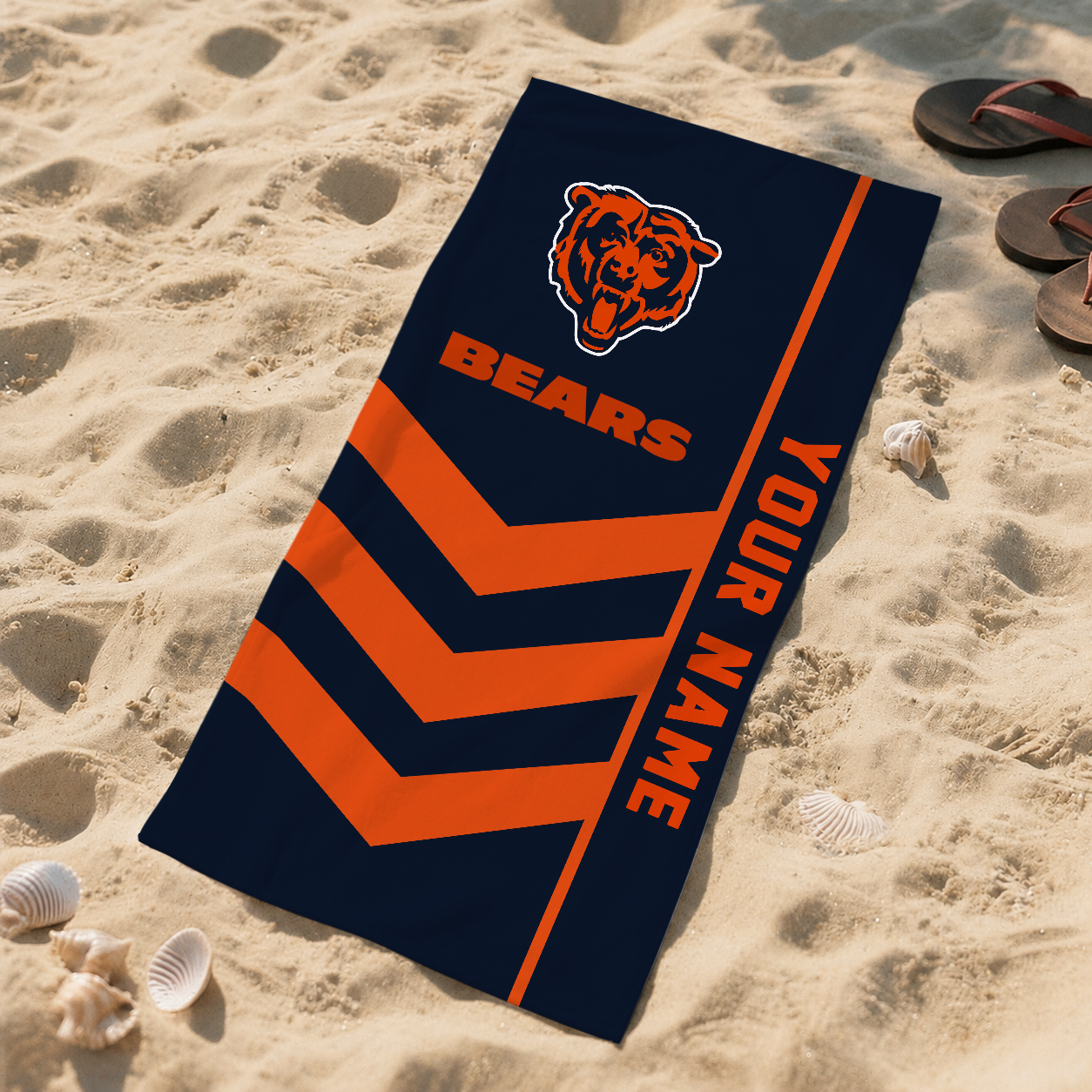 SPECIAL EDITION - NEW CUSTOMIZED NFL26 CCB CHICAGO BEARS BEACH TOWEL