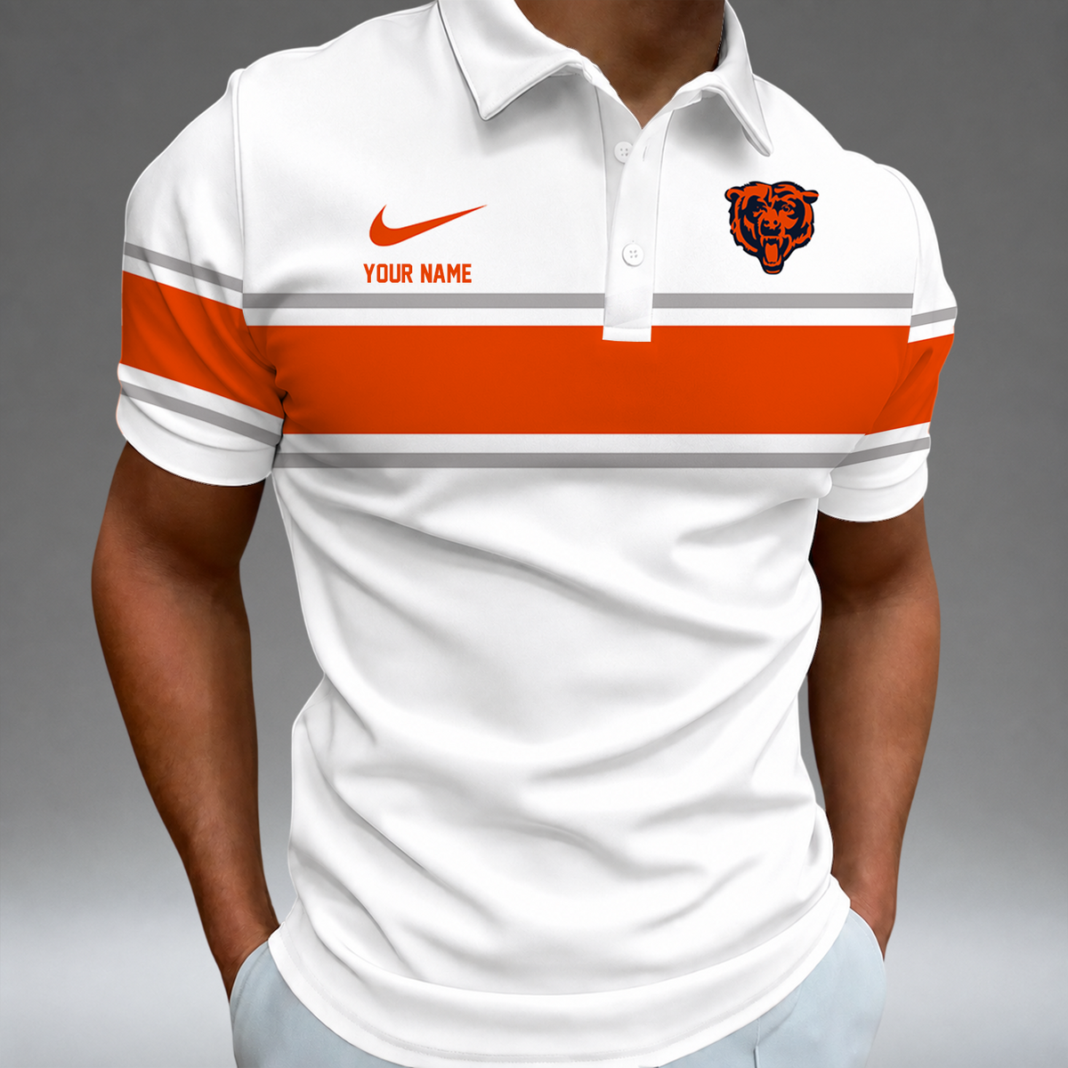 [SPECIAL OFFER] NEW CUSTOMIZED NFL26 CCB CHICAGO BEARS POLO SHIRT
