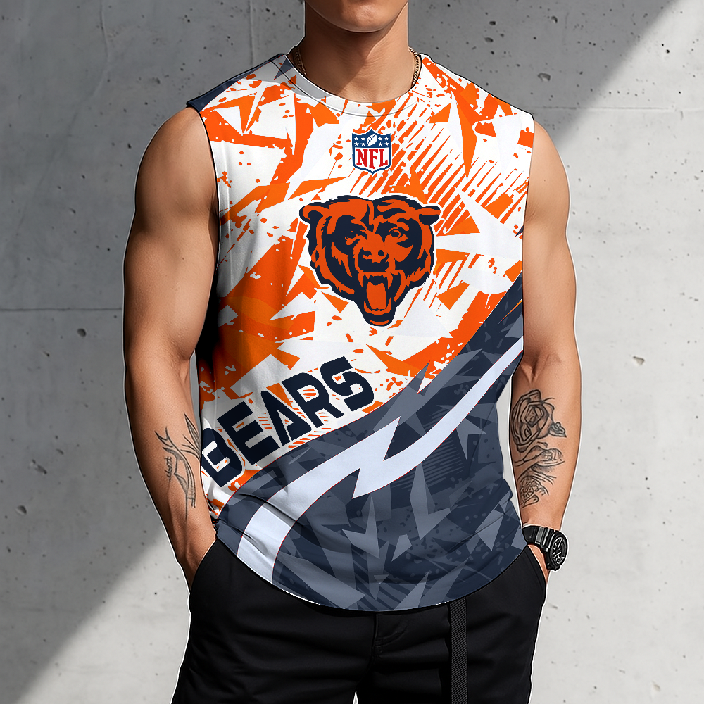 LIMITED EDITION - NEW CUSTOMIZED NFL26 CCB CHICAGO BEARS MEN'S GYM SHIRT