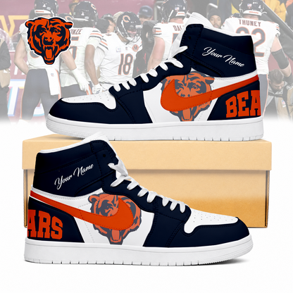 LIMITED EDITION - NEW CUSTOMIZED NFL26 CCB CHICAGO BEARS AIR JORDAN SNEAKERS