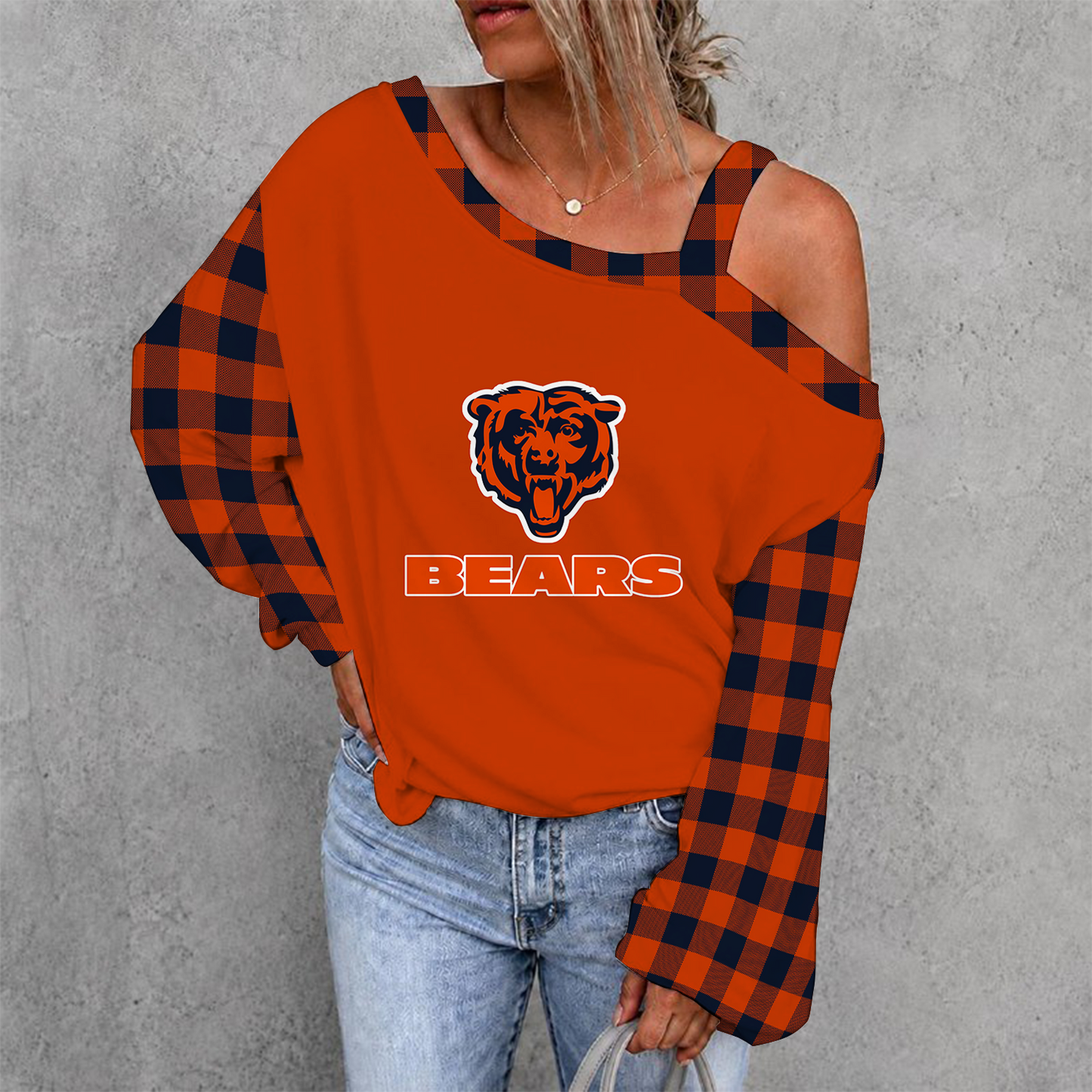 [SPECIAL OFFER] NEW CUSTOMIZED NFL26 CCB CHICAGO BEARS DROP SHOULDER SWEATSHIRT