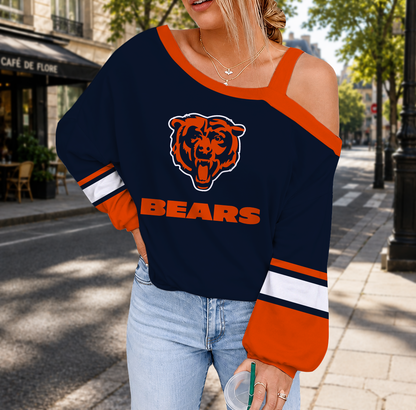 SPECIAL EDITION - NEW CUSTOMIZED NFL26 CCB CHICAGO BEARS DROP SHOULDER SWEATSHIRT
