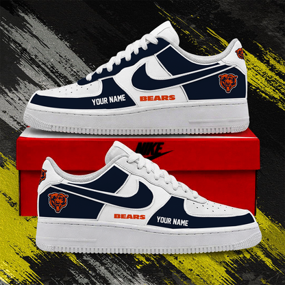 LIMITED EDITION - NEW CUSTOMIZED NFL26 CCB CHICAGO BEARS AF1 SHOES