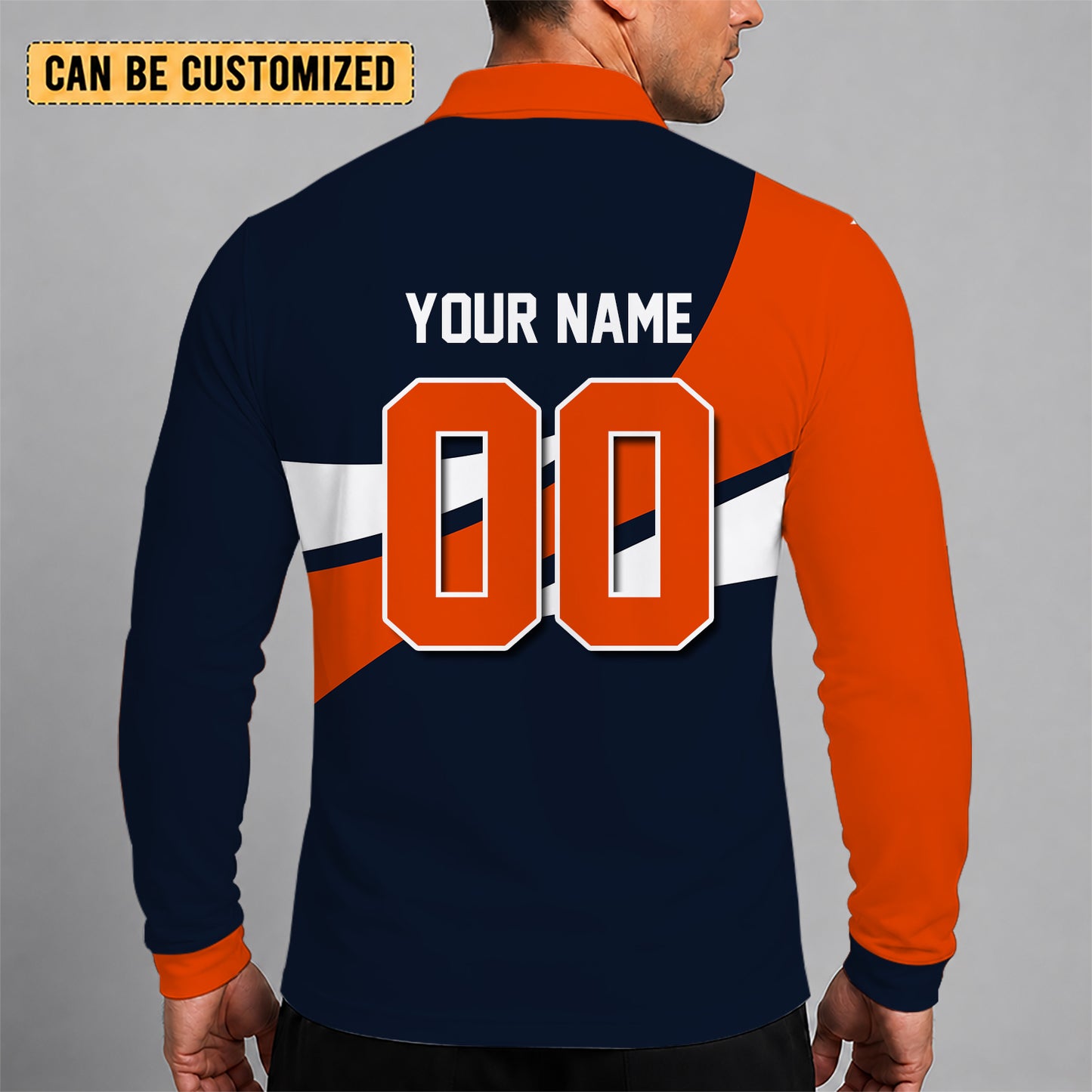 [SPECIAL OFFER] NEW CUSTOMIZED NFL26 CCB CHICAGO BEARS LONG SLEEVE POLO SHIRT