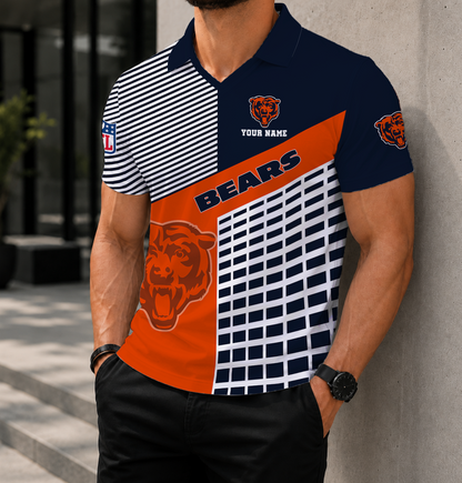 LIMITED EDITION - NEW CUSTOMIZED NFL26 CCB CHICAGO BEARS POLO SHIRT