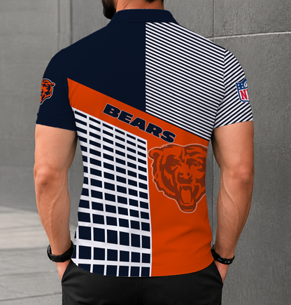 LIMITED EDITION - NEW CUSTOMIZED NFL26 CCB CHICAGO BEARS POLO SHIRT