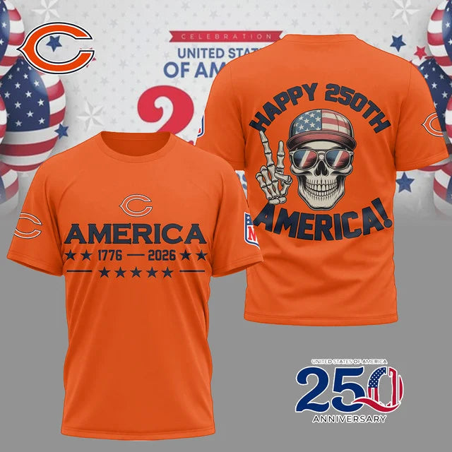 LIMITED EDITION - NEW CUSTOMIZED NFL26 CH BEARS UNISEX T-SHIRT, SWEATSHIRT, HOODIE & ZIP HOODIE
