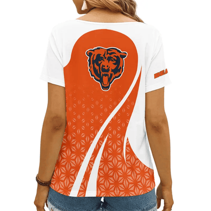 LIMITED EDITION - NEW CUSTOMIZED NFL26 CCB CHICAGO BEARS V-NECK FEMALE SHIRT