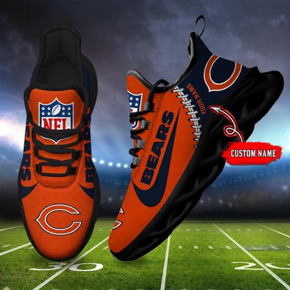 LIMITED EDITION - NEW CUSTOMIZED NFL26 CCB CHICAGO BEARS UNISEX MAX SOUL SHOES
