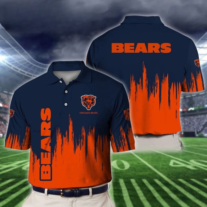 LIMITED EDITION - NEW CUSTOMIZED NFL26 CCB CHICAGO BEARS POLO SHIRT
