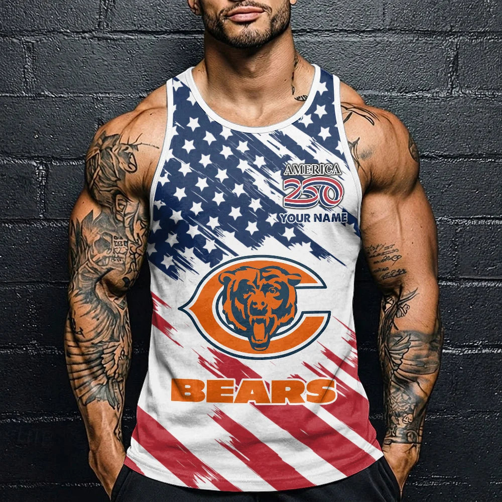 LIMITED EDITION - NEW CUSTOMIZED NFL26 CCB CHICAGO BEARS UNISEX TANK TOP