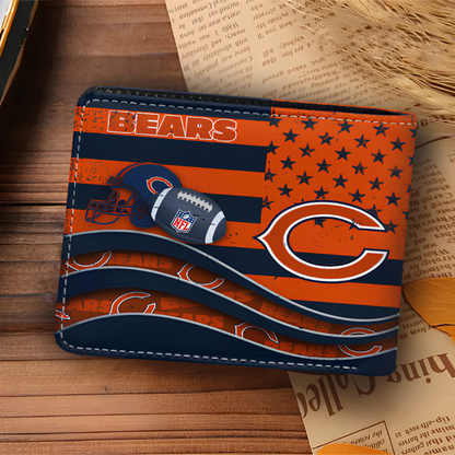 [SPECIAL OFFER] NEW CUSTOMIZED NFL26 CCB CHICAGO BEARS LEATHER WALLET