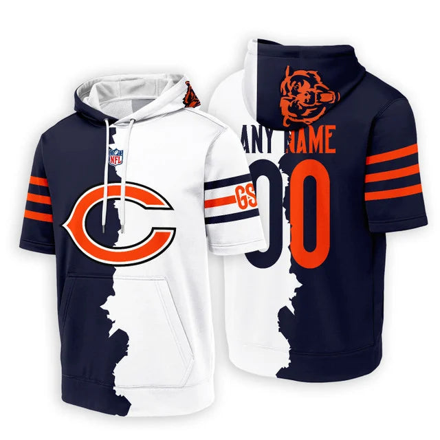 LIMITED EDITION - NEW CUSTOMIZED NFL26 CCB CHICAGO BEARS SHORT SLEEVE HOODIE T-SHIRT